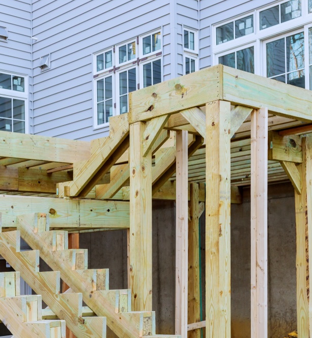Multi Story Deck Under Construction