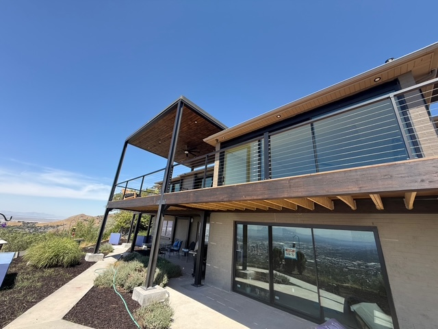 Engineered Exterior Deck Build with view