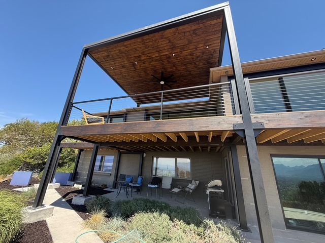 Deck with View Engineered Exterior Deck Build with view
